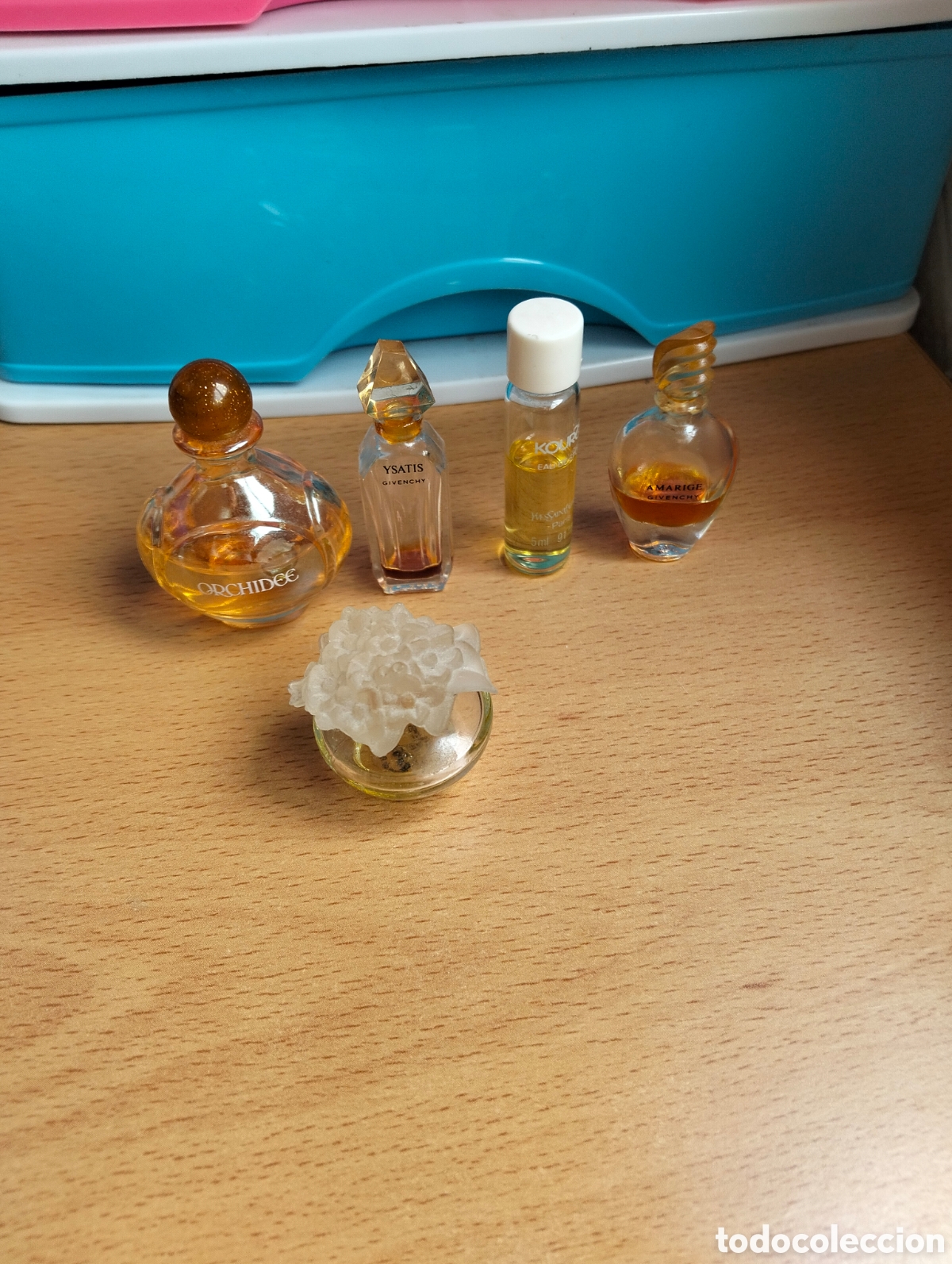 Miniaturas de perfumes antiguos: Lote 5 frascos miniaturas de perfume