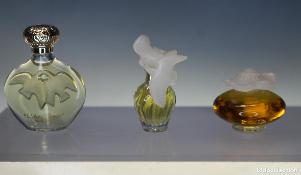 Miniaturas de perfumes antiguos: Miniaturas Perfume Nina Ricci. 3 miniperfumes llenos, 4-5 ml.