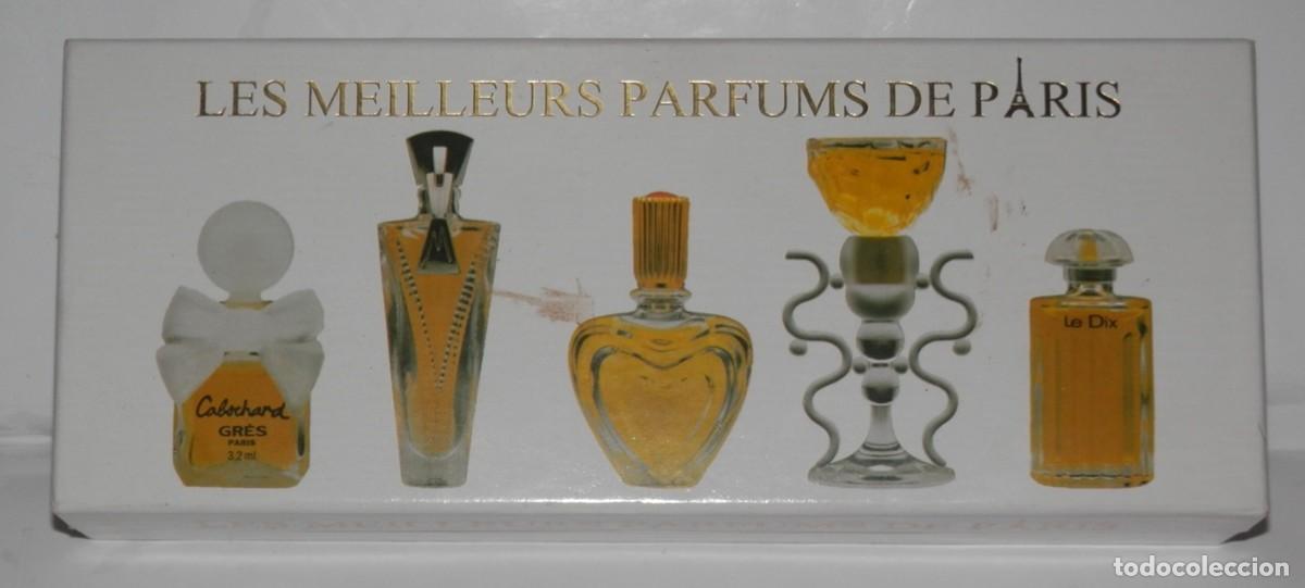 Miniaturas de perfumes antiguos: SET DE 5 FRASCOS MINIATURAS PERFUMES