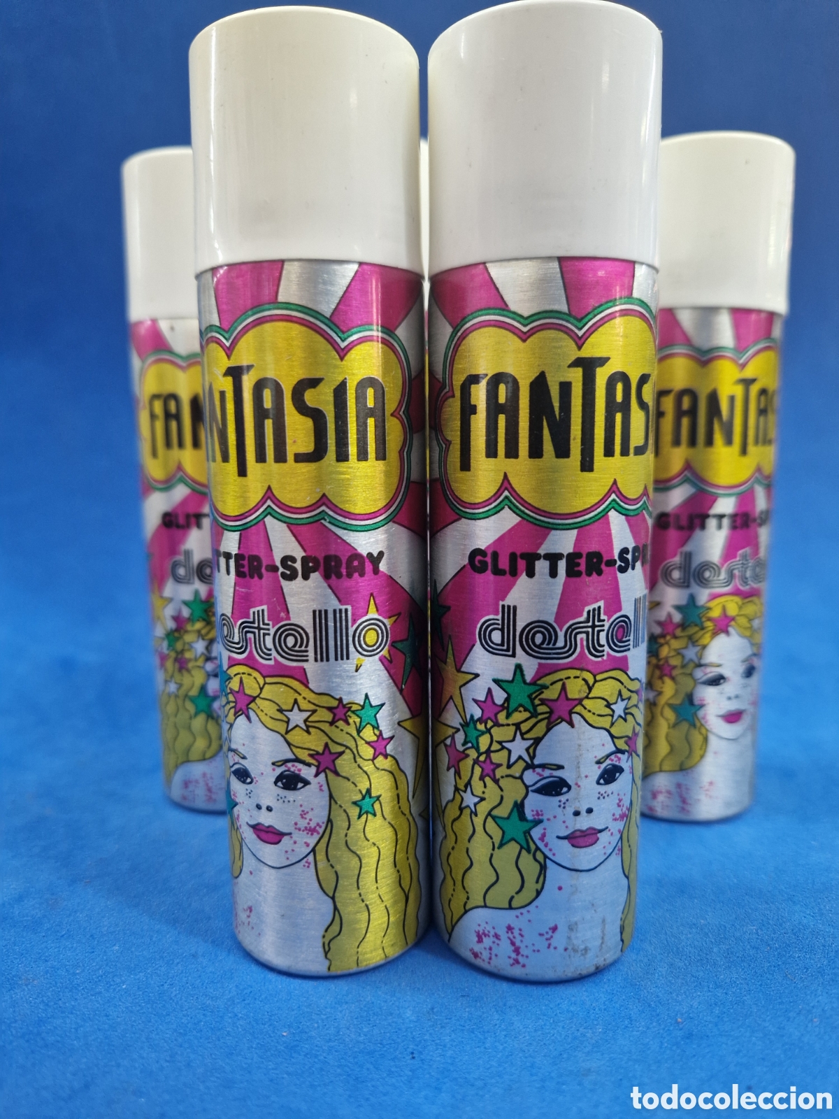 Miniaturas de perfumes antiguos: Fantas&iacute;a, lote 6 sprays de purpurina surtidos