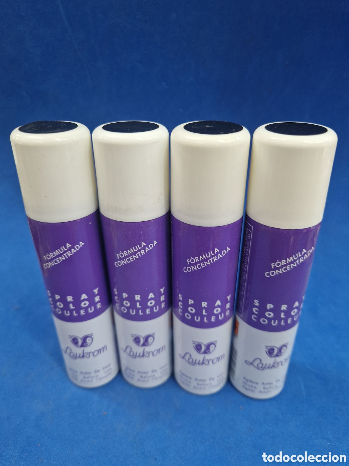 Miniaturas de perfumes antiguos: Laukrom lote 4 lacas de color negro