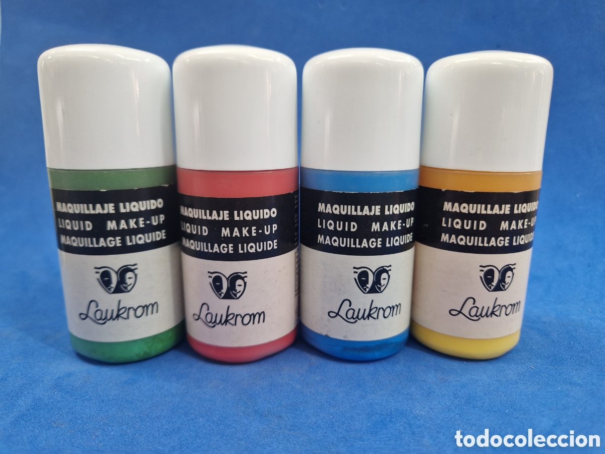 Miniaturas de perfumes antiguos: Laukrom ,Maquillaje liquido surtidos de colores