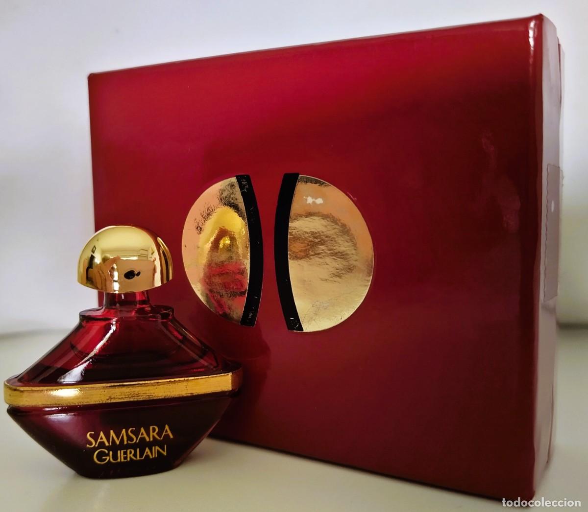 Miniaturas de perfumes antiguos: Miniatura de perfume de colecci&oacute;n Guerlain Samsara parfum