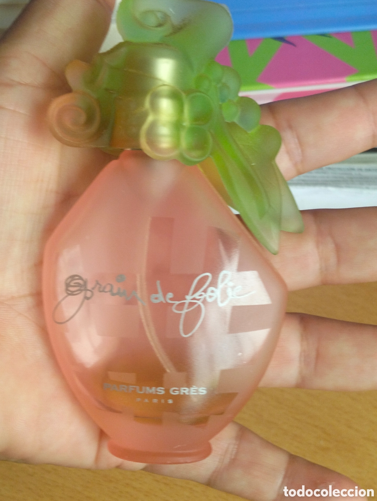 Miniaturas de perfumes antiguos: Grain de fobie Gres 30 ml. Vacio - Foto 2