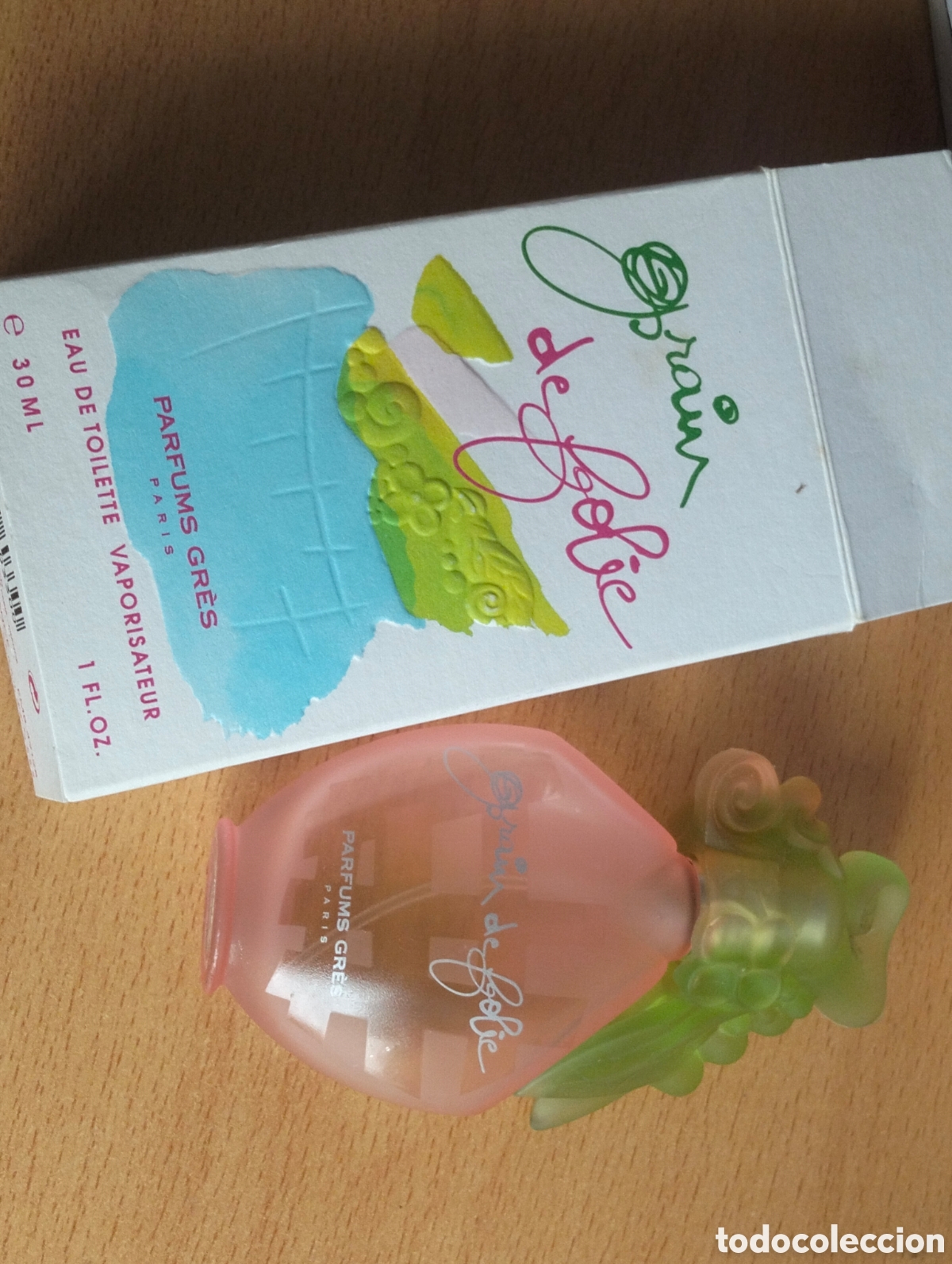 Miniaturas de perfumes antiguos: Grain de fobie Gres 30 ml. Vacio - Foto 5