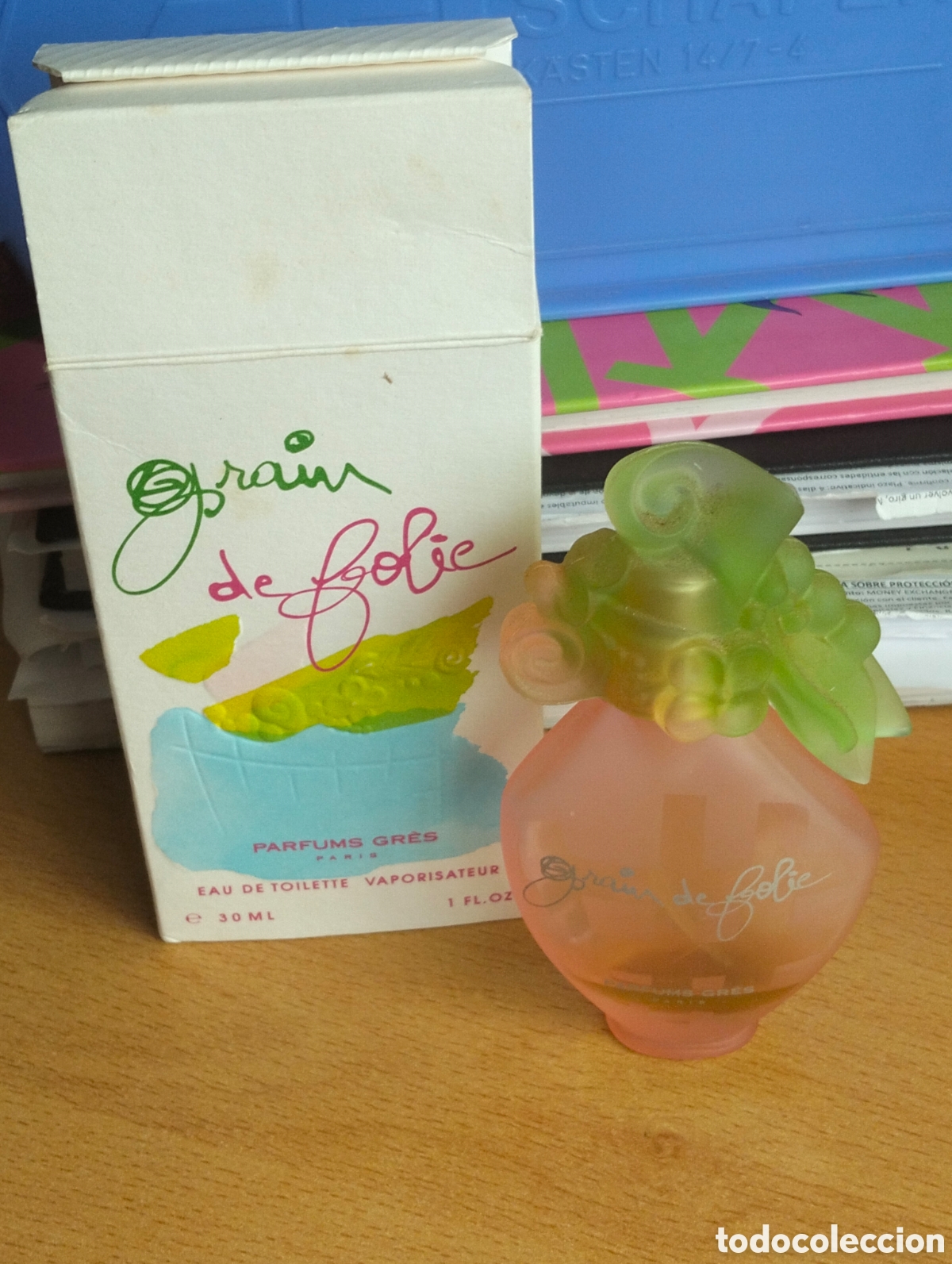Miniaturas de perfumes antiguos: Grain de fobie Gres 30 ml. Vacio