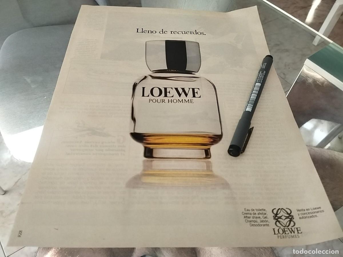 Miniaturas de perfumes antiguos: LOEWE PERFUME COLONIA HOMBRE ANUNCIO PUBLICIDAD REVISTA 1991 BONITO PARA ENMARCAR