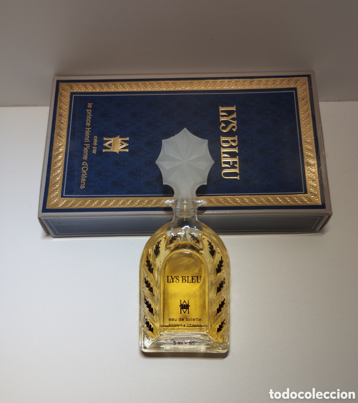 Miniaturas de perfumes antiguos: Miniatura de perfume Lys Bleu de Prince Henri Pierre d'Orleans