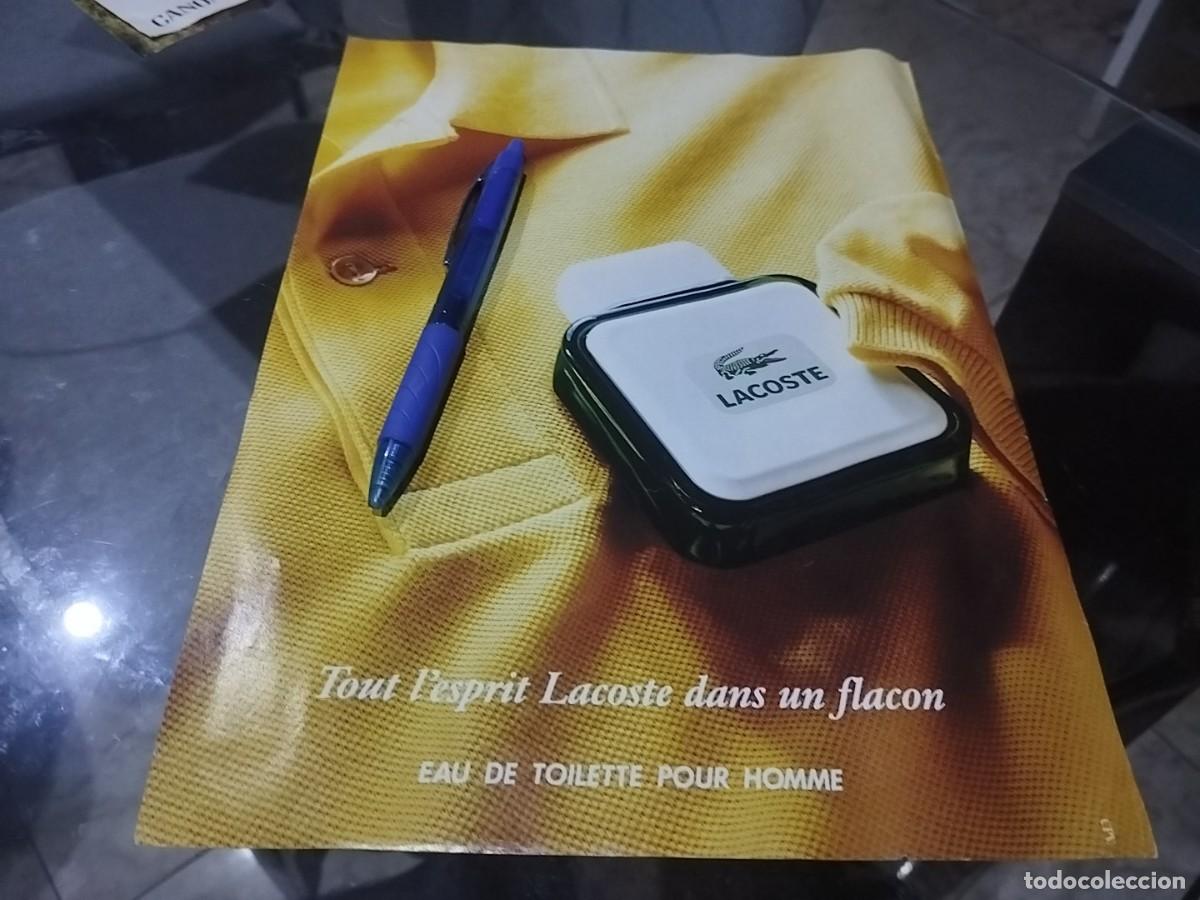 Miniaturas de perfumes antiguos: LACOSTE HOMBRE PERFUME COLONIA ANUNCIO PUBLICIDAD REVISTA FRANCESA 1989 BONITO PARA ENMARCAR
