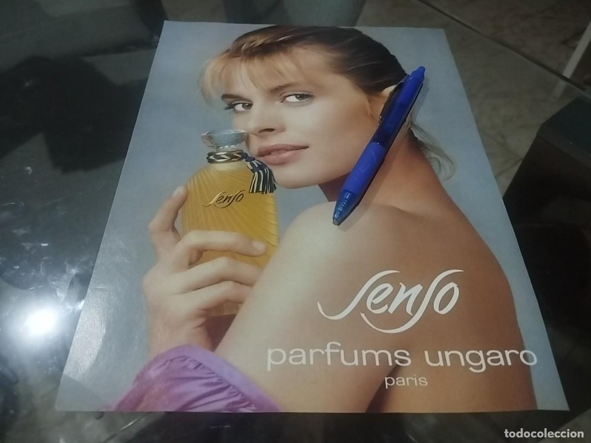Miniaturas de perfumes antiguos: SENSO UNGARO PARIS PERFUME COLONIA MUJER ANUNCIO PUBLICIDAD CLIPPING REVISTA FRANCESA 1989