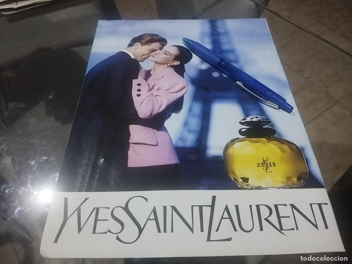 Miniaturas de perfumes antiguos: YVES SAINT LAURENT PERFUME COLONIA MUJER ANUNCIO PUBLICIDAD CLIPPING REVISTA FRANCESA 1989