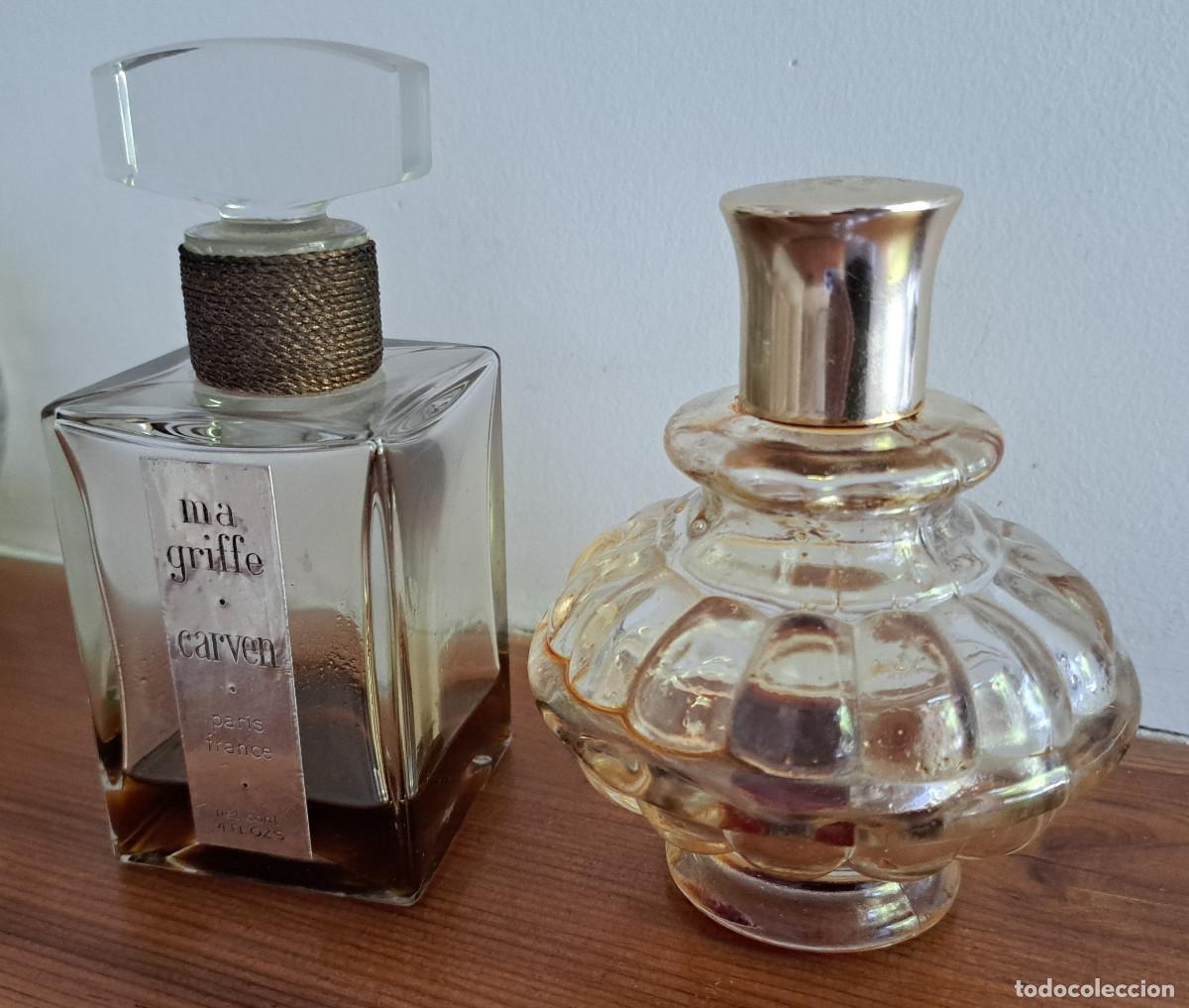 Miniaturas de perfumes antiguos: ma griffe - CARVEN - PARIS - FRANCE - 4 FLOZS m&aacute;s OTRO PERFUME DE LA MISMA &Eacute;POCA