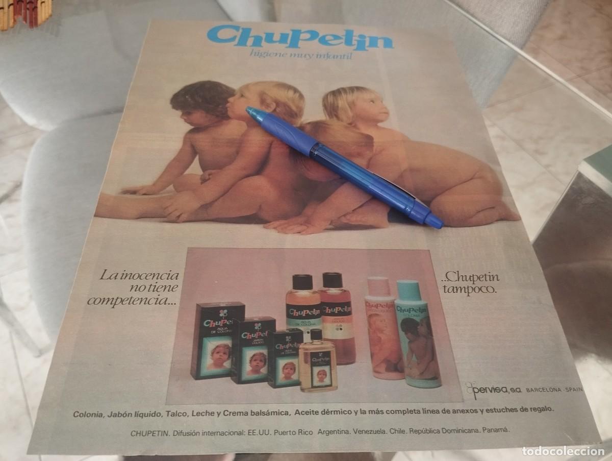 Miniaturas de perfumes antiguos: CHUPET&Iacute;N PRODUCTOS BA&Ntilde;O BEBE ANUNCIO PUBLICIDAD REVISTA 1981 BONITO PARA ENMARCAR
