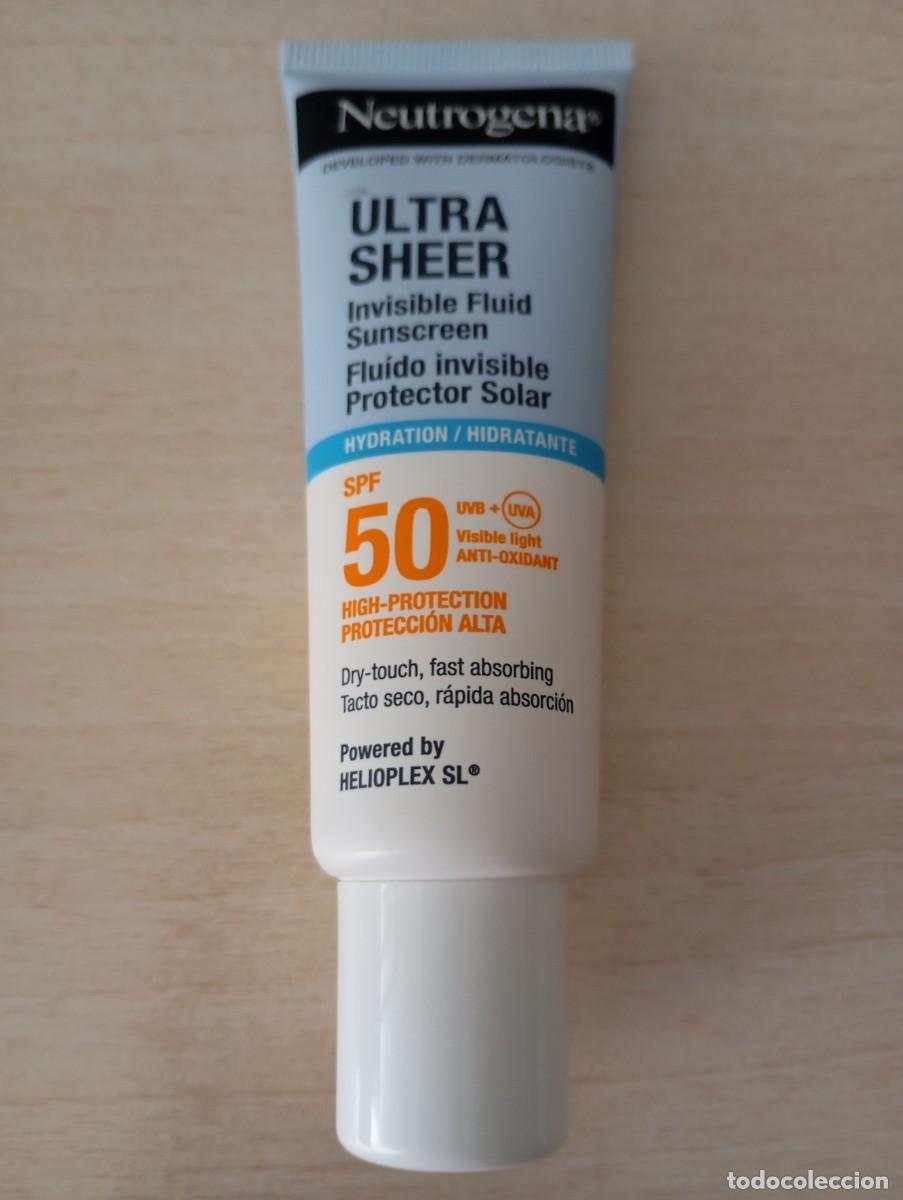 Miniaturas de perfumes antiguos: Crema solar Neutrogena Ultra Sheer hidratante SPF 50 alta protecci&oacute;n 50 ml NUEVA