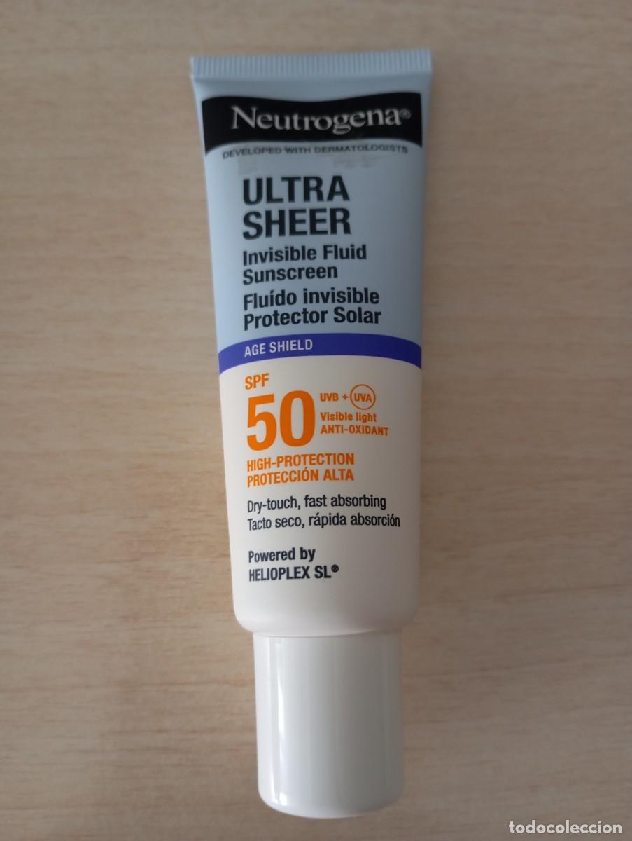Miniaturas de perfumes antiguos: Crema solar Neutrogena Ultra Sheer Age Shield SPF 50 alta protecci&oacute;n 50 ml
