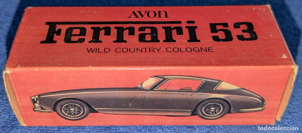 Miniaturas de perfumes antiguos: Ferrari 53 - Antigua caja vac&iacute;a de colonia para hombres de AVON (1975)