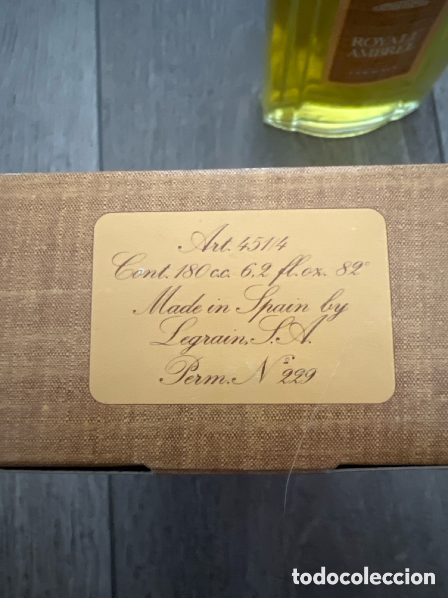 Miniaturas de perfumes antiguos: Eau de cologne Royale Amberee - Foto 3