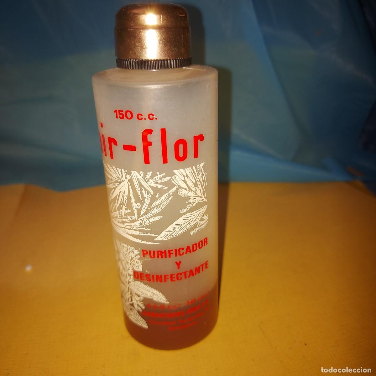 Miniaturas de perfumes antiguos: AIR FLOR ANTIGUO BOTE PURIFICADOR DE LOS A&Ntilde;OS 70