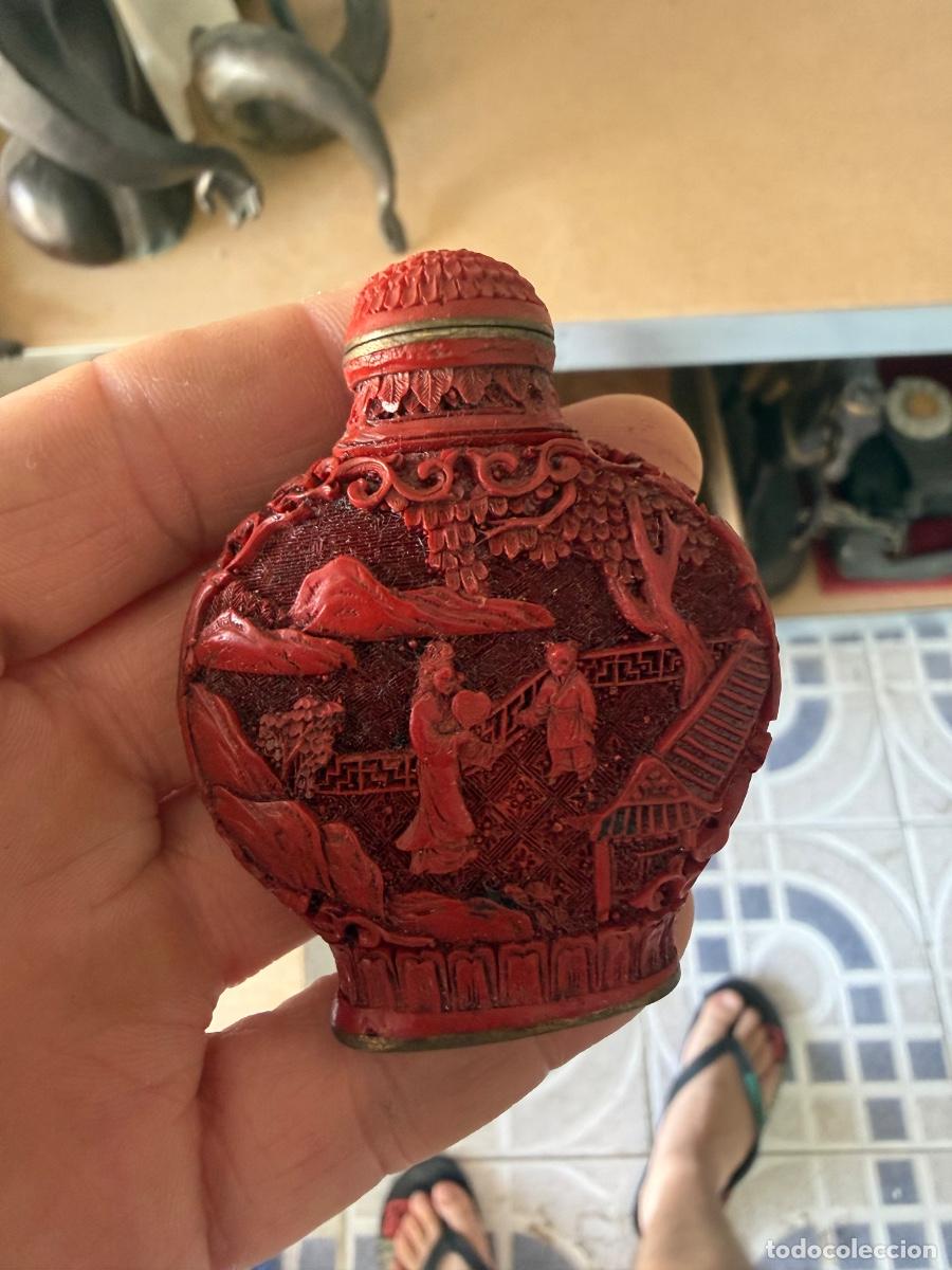 Miniaturas de perfumes antiguos: Precioso perfumero oriental, cinabrio