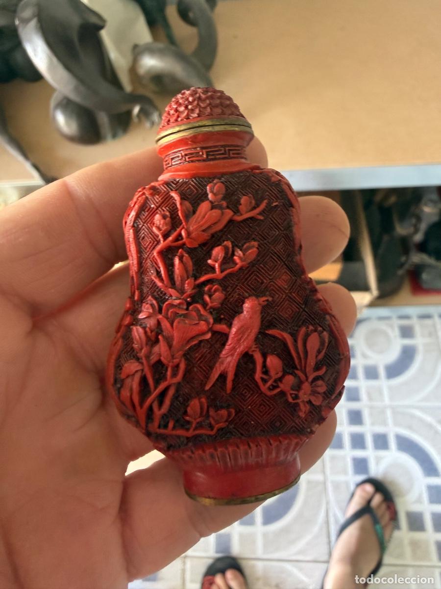 Miniaturas de perfumes antiguos: Precioso perfumero oriental, cinabrio