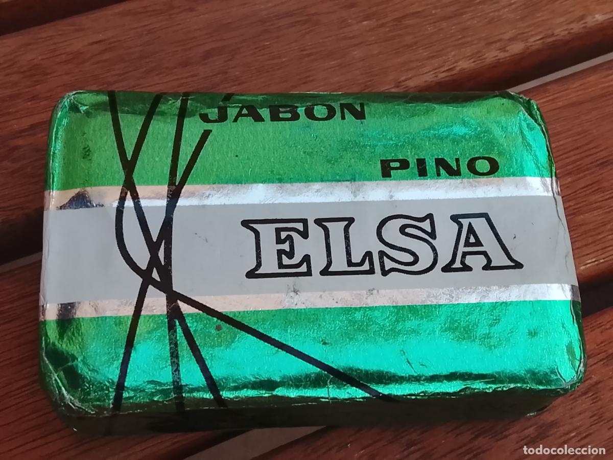 Miniaturas de perfumes antiguos: Pastilla de Jab&oacute;n de Tocador JAB&Oacute;N PINO ELSA - Envoltorio Metalizado Original - Vintage