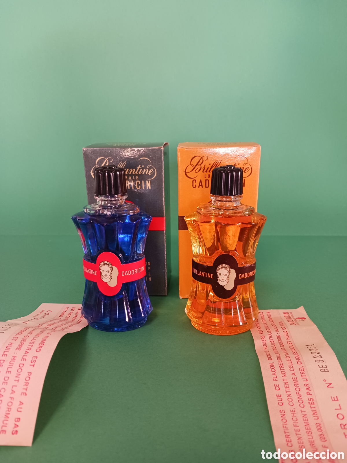 Miniatures of antique perfumes: Lote de dos fracos de Brillantina para el cabello.NUEVOS.
