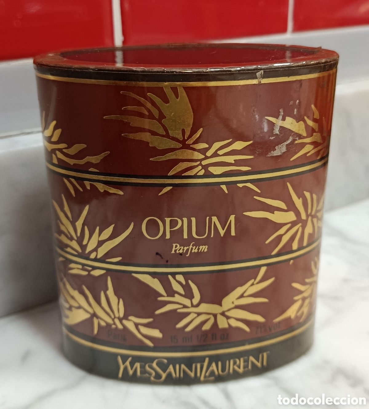 Miniaturas de perfumes antiguos: Opium Yves Saint Laurent( Extracto Perfume 15 ml ) Precintado.