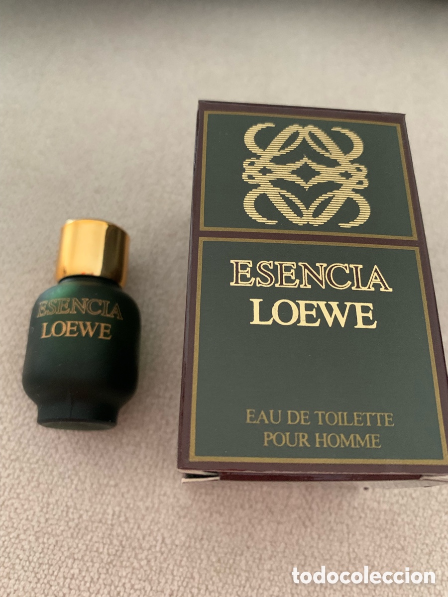 Miniaturas de perfumes antiguos: Miniatura vintage Loewe Esencia Pour Homme 5 ml con caja