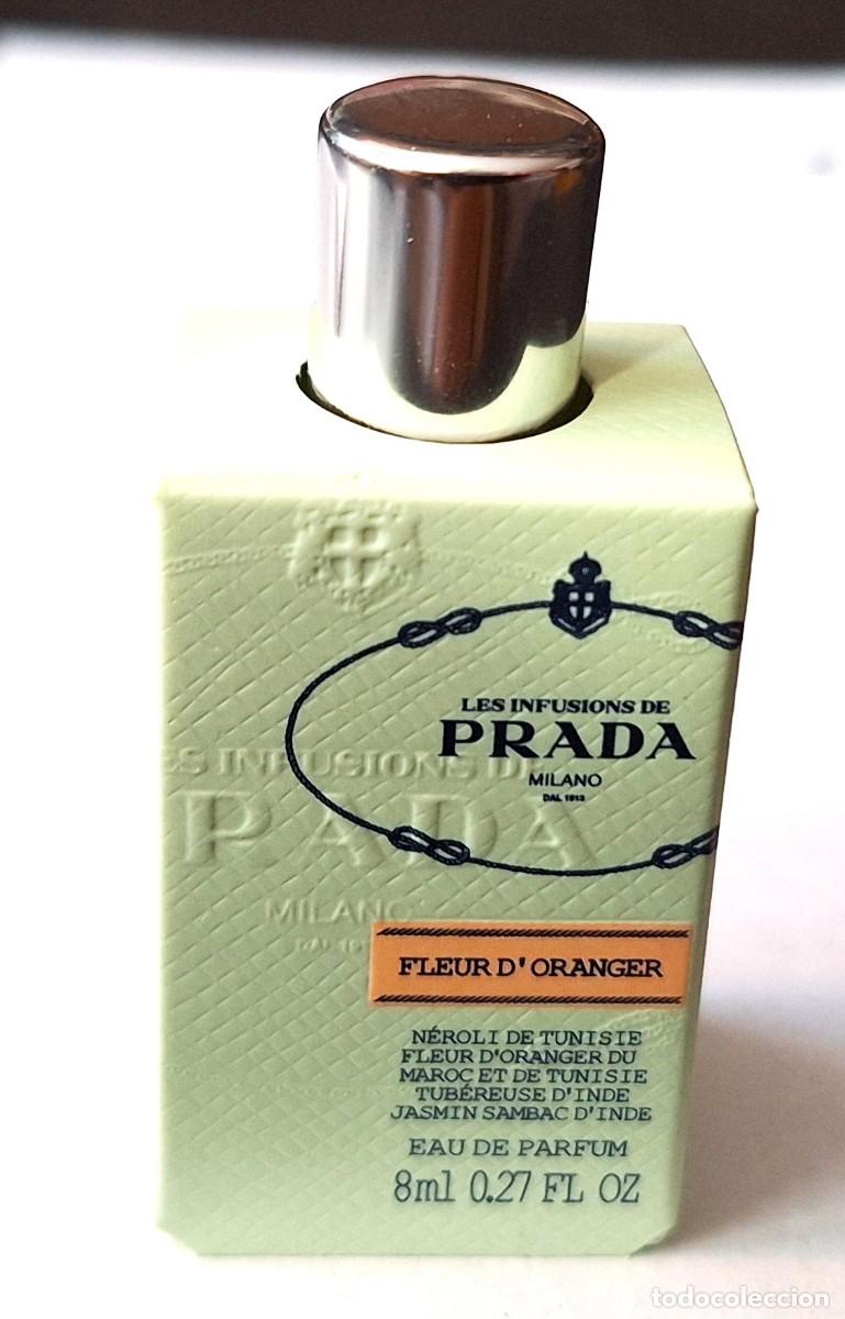 Miniaturas de perfumes antiguos: MINIATURA EAU DE PARFUM DE 8 ML FLEUR D&acute;ORANGER DE PRADA CON SU ESTUCHE - DIFICIL DE ENCONTRAR