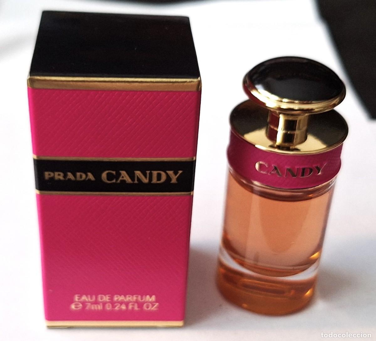 Miniaturas de perfumes antiguos: MINIATURA EAU DE PARFUM DE 7 ML DE PRADA CANDY CON SU ESTUCHE - DIFICIL DE ENCONTRAR