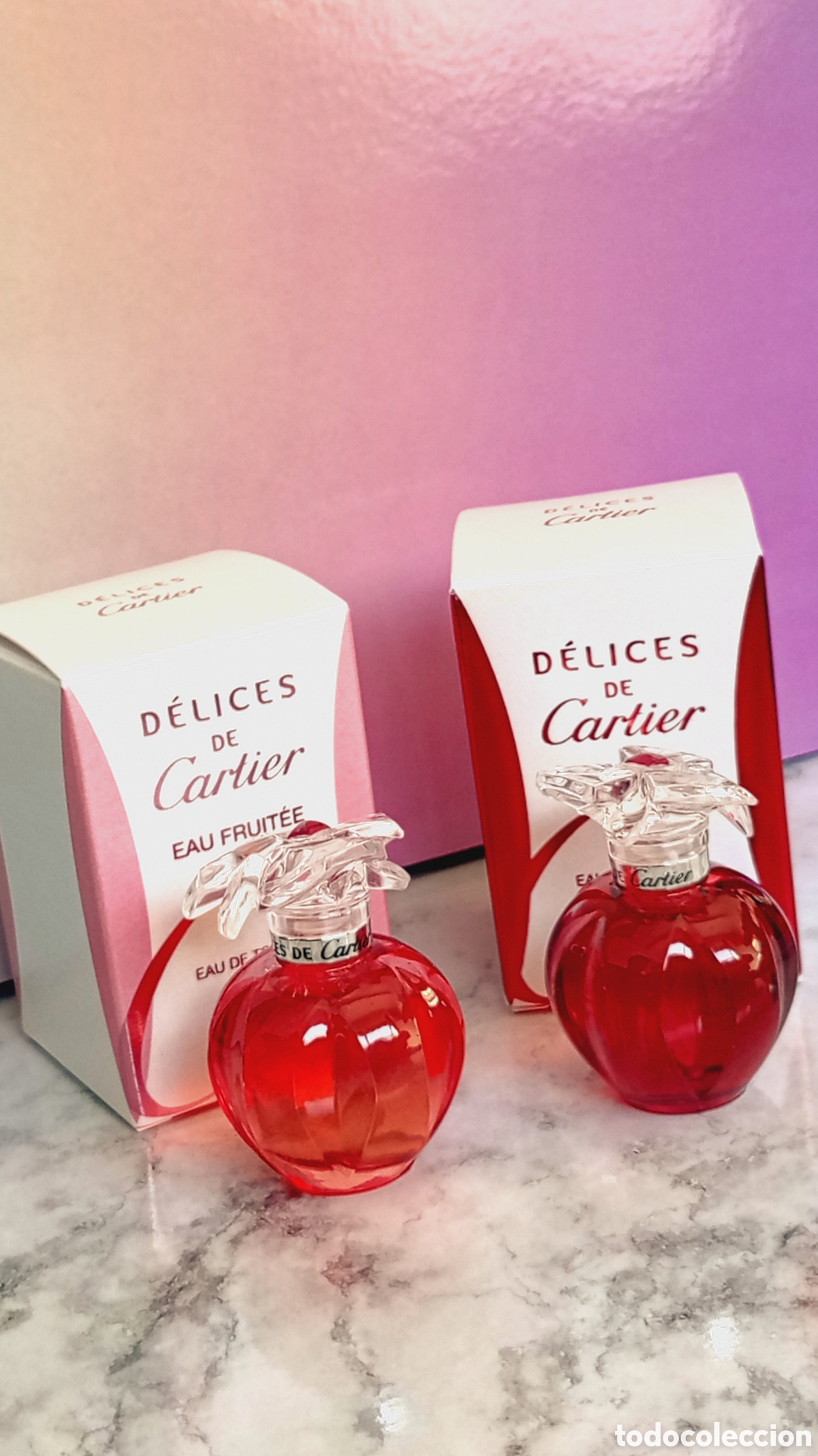 Miniaturas de perfumes antiguos: Pack 2 miniaturas D&eacute;lices de Cartier 5 ml