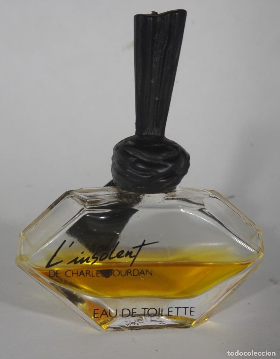 Miniaturas de perfumes antiguos: ANTIGUO PERFUME MINIATURA ,L'INSOLENT DE CHARLES JOURDAN, POCA CANTIDAD, VER FOTOS