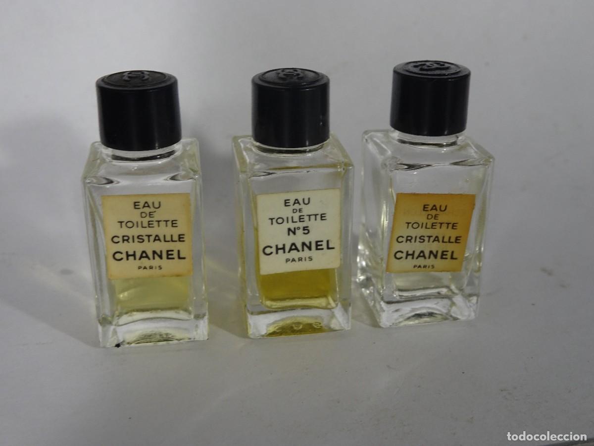 Miniaturas de perfumes antiguos: LOTE DE 3 ANTIGUOS PERFUMES MINIATURA , CHANEL , POCA CANTIDAD, VER FOTOS