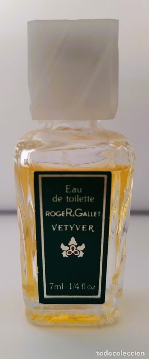 Miniaturas de perfumes antiguos: Miniatura de perfume de colecci&oacute;n Roger Gallet V&eacute;tyver Eau de toilette