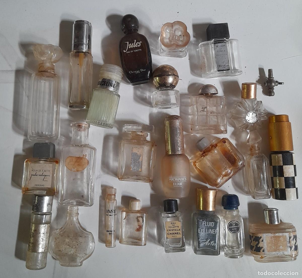 Miniaturas de perfumes antiguos: Antiguos 23 Botellines MINIATURAS PERFUMES vacios diferentes marcas