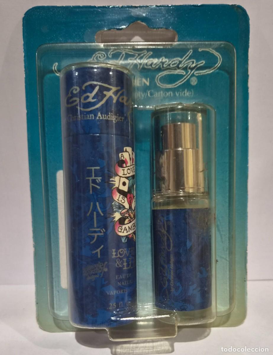 Miniaturas de perfumes antiguos: CHRISTIAN AUDIGIER ED HARDY LOVE & LUCK-En blister- EDT 7,5