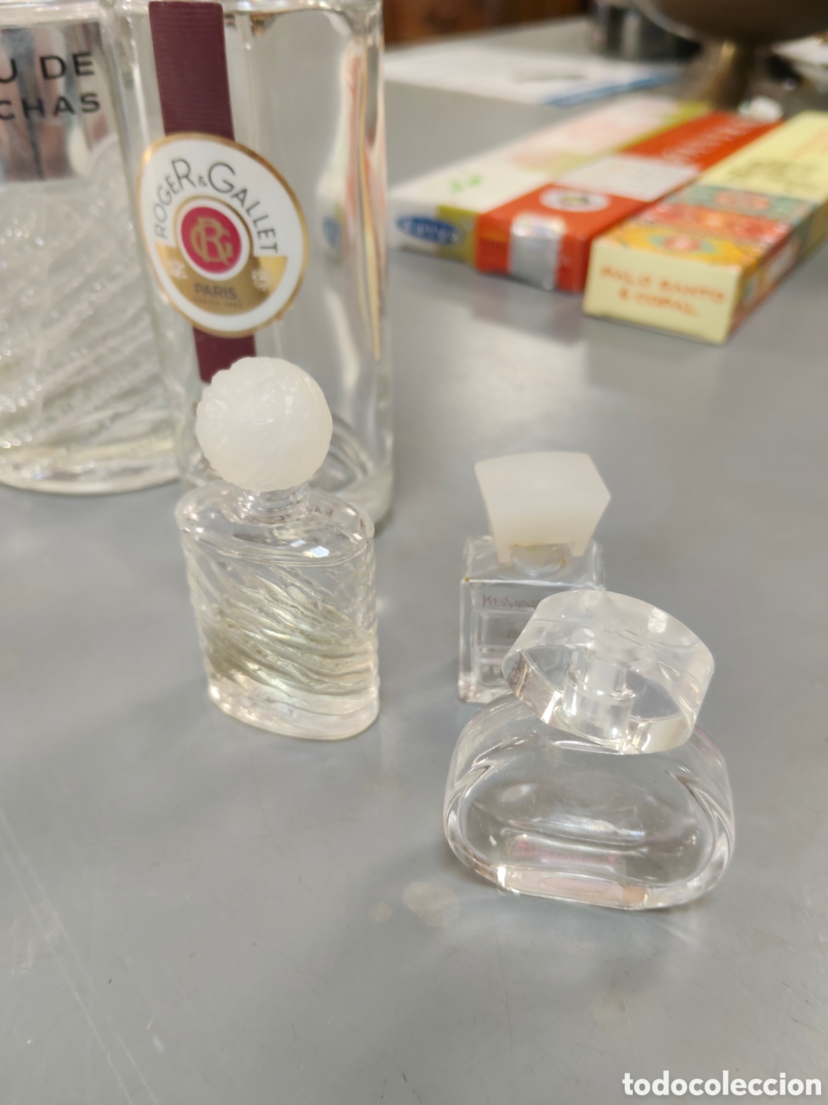 Miniaturas de perfumes antiguos: Lote botellas de perfume - Foto 5