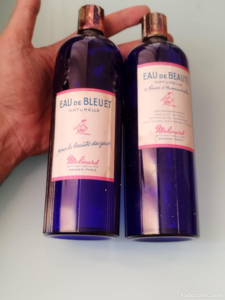Miniaturas de perfumes antiguos: Agua de aciano o eau de bleuet natural de la hist&oacute;rica casa Molinard.