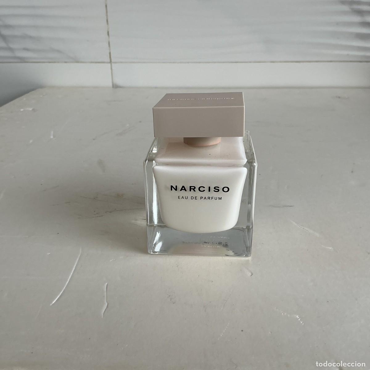 Miniaturas de perfumes antiguos: Flacone vuoto profumo Narciso Rodriguez Narciso cubo bianco 90 ml