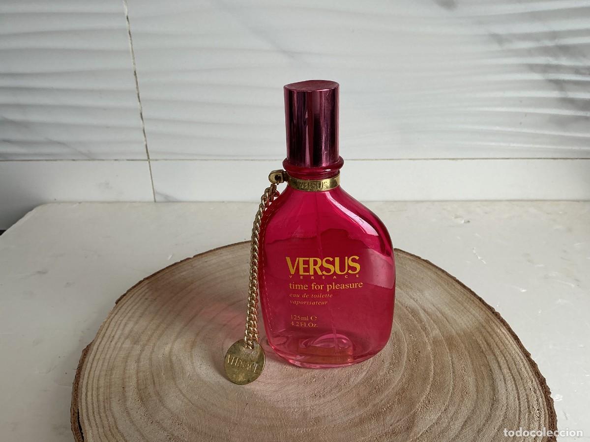 Miniaturas de perfumes antiguos: Flacone vuoto profumo Versus Versace Time For Pleasure donna edt 125 ml