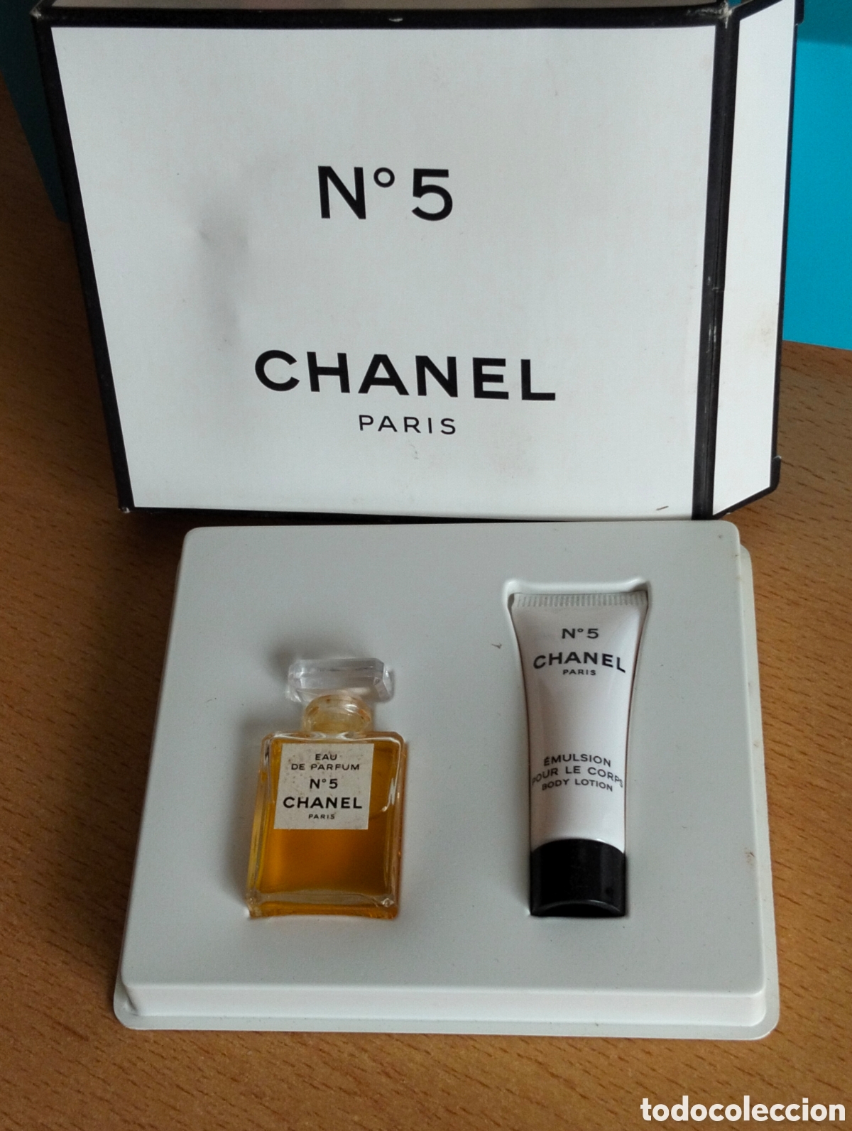 Miniaturas de perfumes antiguos: Chanel 5 set de colecci&oacute;n