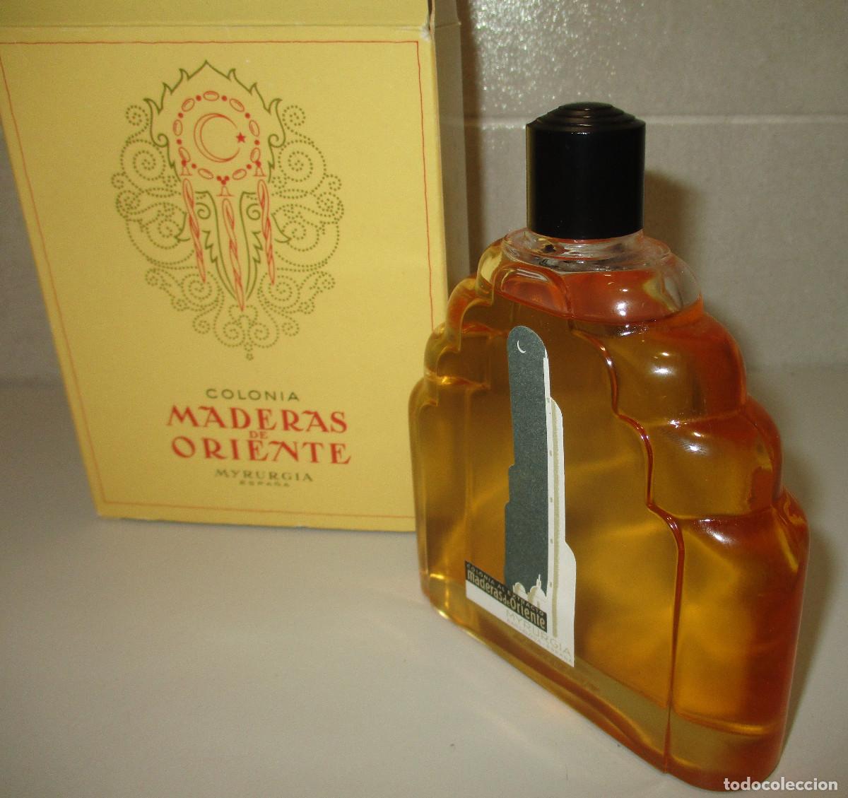 Miniaturas de perfumes antiguos: Frasco de colonia eau de toilette 185 ml., MADERAS DE ORIENTE, MYRURGIA, con caja