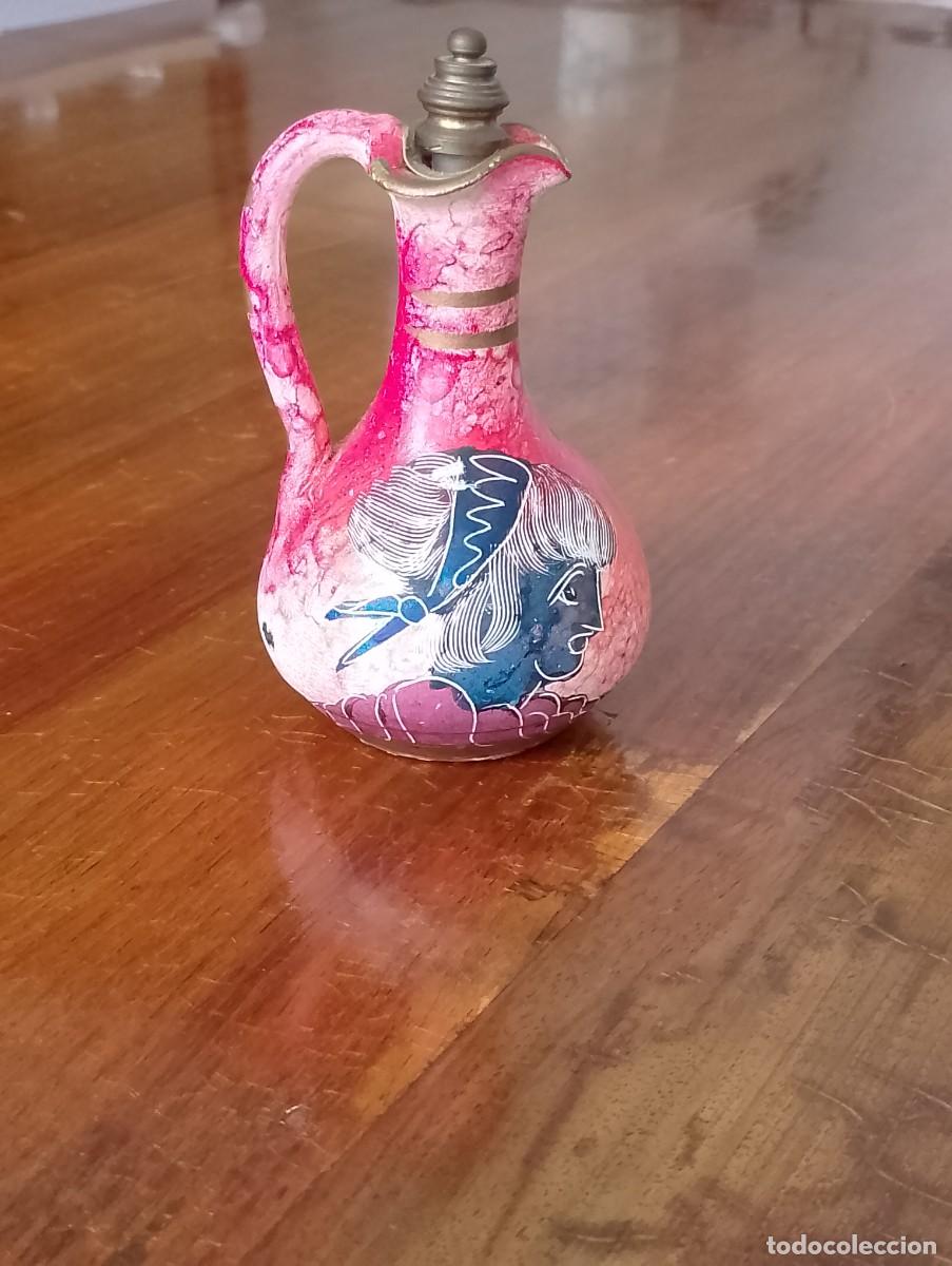 Miniaturas de perfumes antiguos: Antiguo Perfumero / Mini &Aacute;nfora de Cer&aacute;mica Griega Pintada a Mano