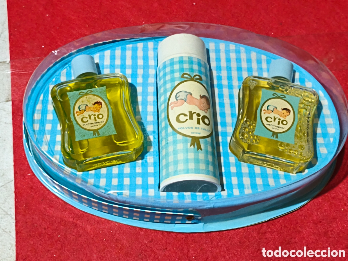 Miniaturas de perfumes antiguos: Set de ba&ntilde;o bebe ni&ntilde;o CRIO de DEYPER
