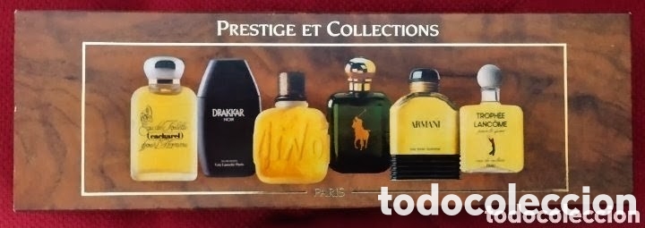 Miniature di profumi antiche: ESTUCHE de COLECCI&Oacute;N VINTAGE de 6 MINIATURAS de PERFUMES para HOMBRE divisi&oacute;n PRESTIGE ET COLLECTION