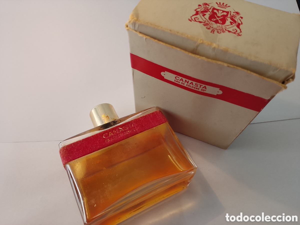 Miniaturas de perfumes antiguos: Antigua Miniatura Perfume CANASTA de Jacques Fath 15ml 1/2 Fl. Oz. - LLENO CON CAJA VINTAGE