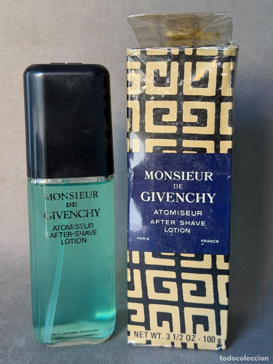 Miniatures of antique perfumes: Vintage Monsieur de Givenchy , atomiseur after shave lotion , 100 g. 3 1/2 oz. ref. 5435 , 1970s.