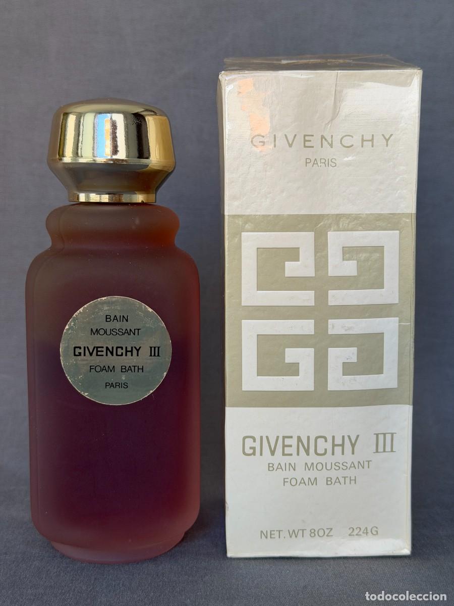Miniatures of antique perfumes: Vintage Givenchy III Paris , bain moussant foam bath , 645 g. ref. 3537 , 1980s.