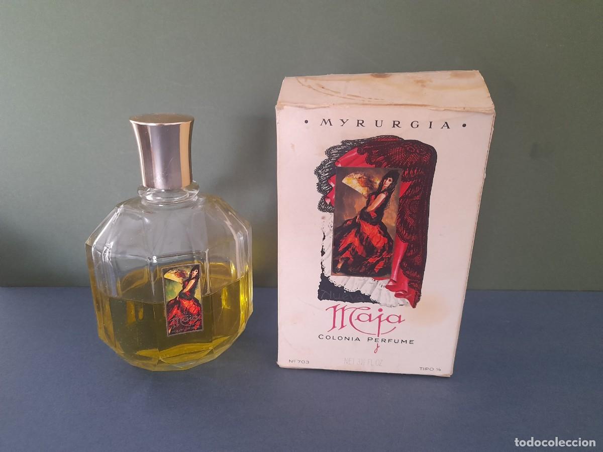 Miniaturas de perfumes antiguos: Perfume myrurgia maja n&deg; 703 tipo 1/8, 100ml, usado