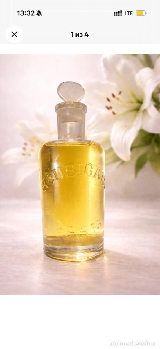 Miniaturas de perfumes antiguos: Houbigant Paris, factice de exposici&oacute;n 14 cm con l&iacute;quido de composici&oacute;n desconocida